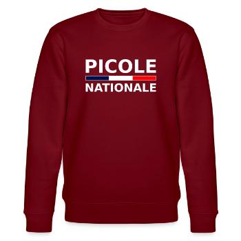 picole nationale - Stanley/Stella Unisex Bio-Sweatshirt CHANGER  - Burgunderrot - Vorne - Nik (191cm) & Marisol (170cm)