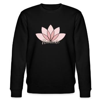 Namaste - Stanley/Stella CHANGER Unisex Organic Sweatshirt - black - Front - Nik (191cm) & Marisol (170cm)