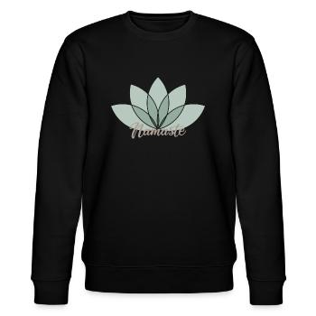 Namaste - Stanley/Stella CHANGER Unisex Organic Sweatshirt - black - Front - Nik (191cm) & Marisol (170cm)