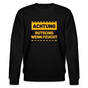 ACHTUNG rutschig wenn feucht - Stanley/Stella Unisex Bio-Sweatshirt CHANGER  - Schwarz - Vorne - Nik (191cm) & Marisol (170cm)