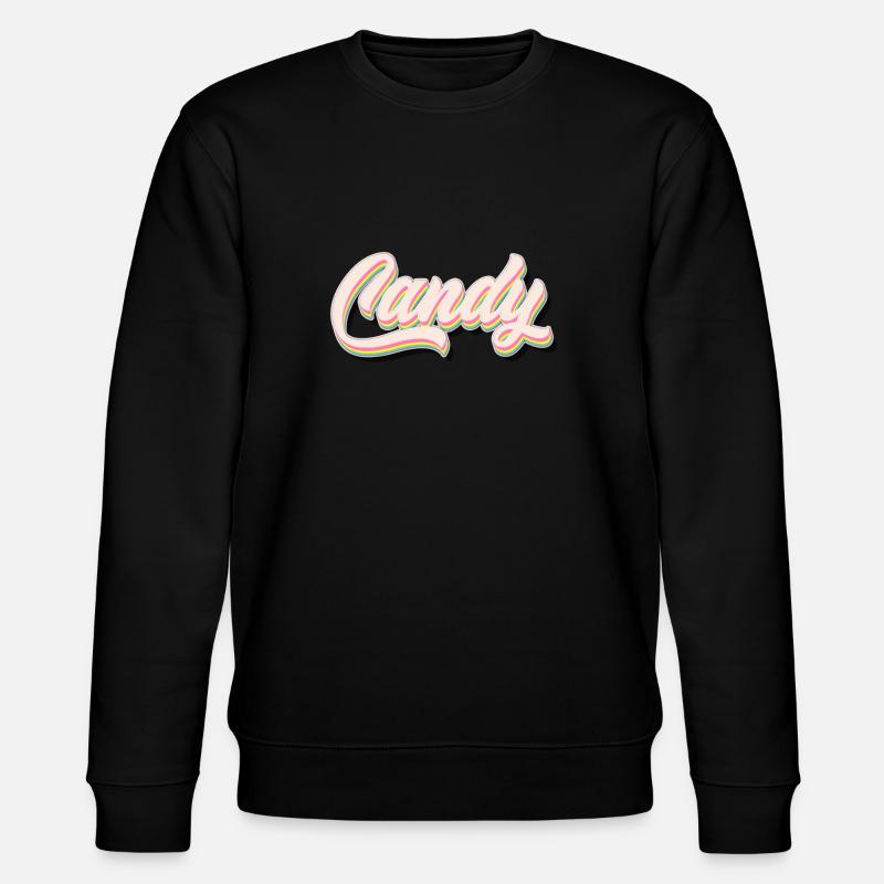 Lettrage de bonbons Rétro - Sweat bio CHANGER Stanley/Stella Unisexe - noir