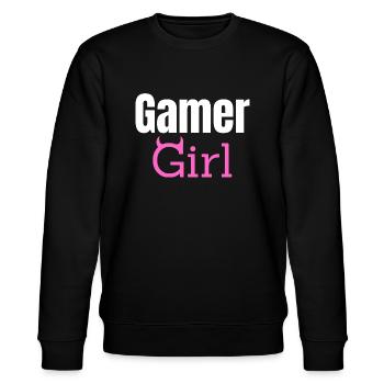 Gamer Girl - Stanley/Stella CHANGER Unisex Organic Sweatshirt - black - Front - Nik (191cm) & Marisol (170cm)