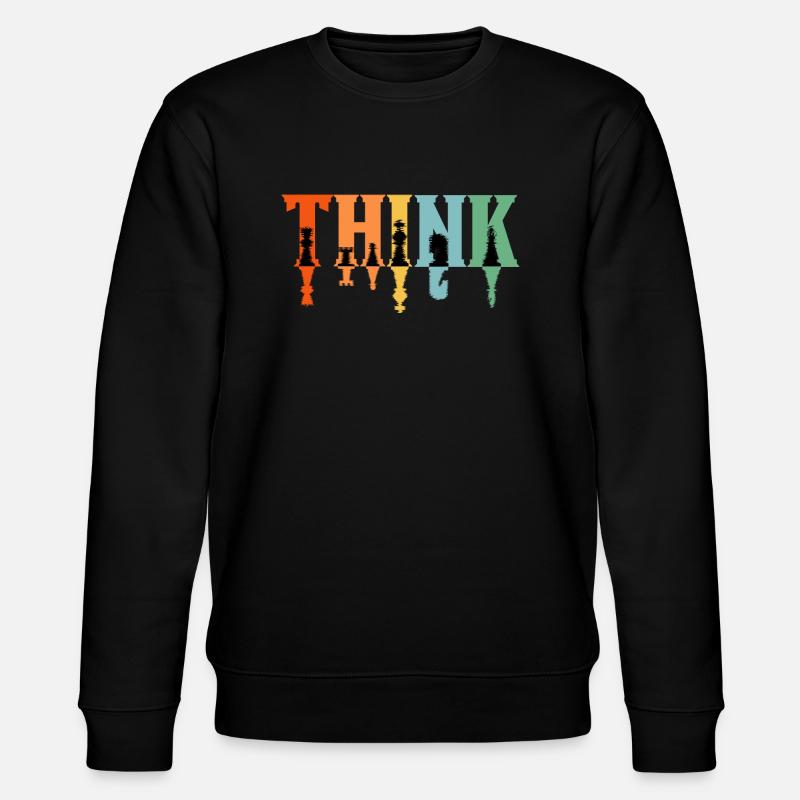 Think Chess Player - Stanley/Stella Unisex Bio-Sweatshirt CHANGER  - Schwarz
