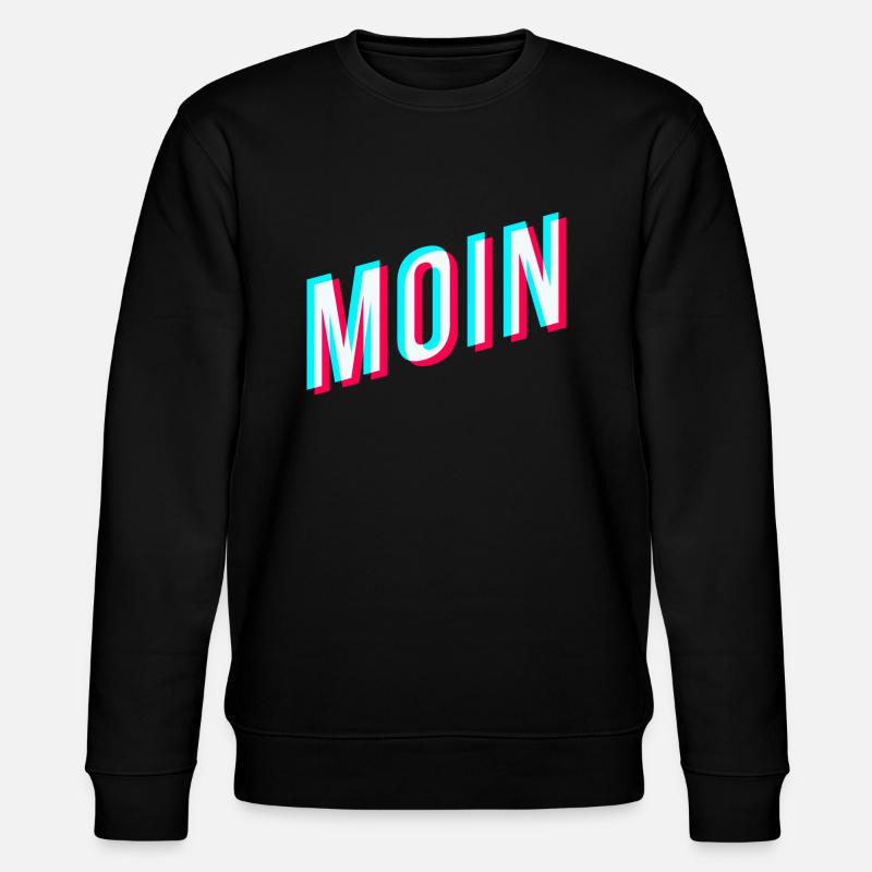 Moin | Glitcheffekt | Tiktok - Stanley/Stella Unisex Bio-Sweatshirt CHANGER - Schwarz