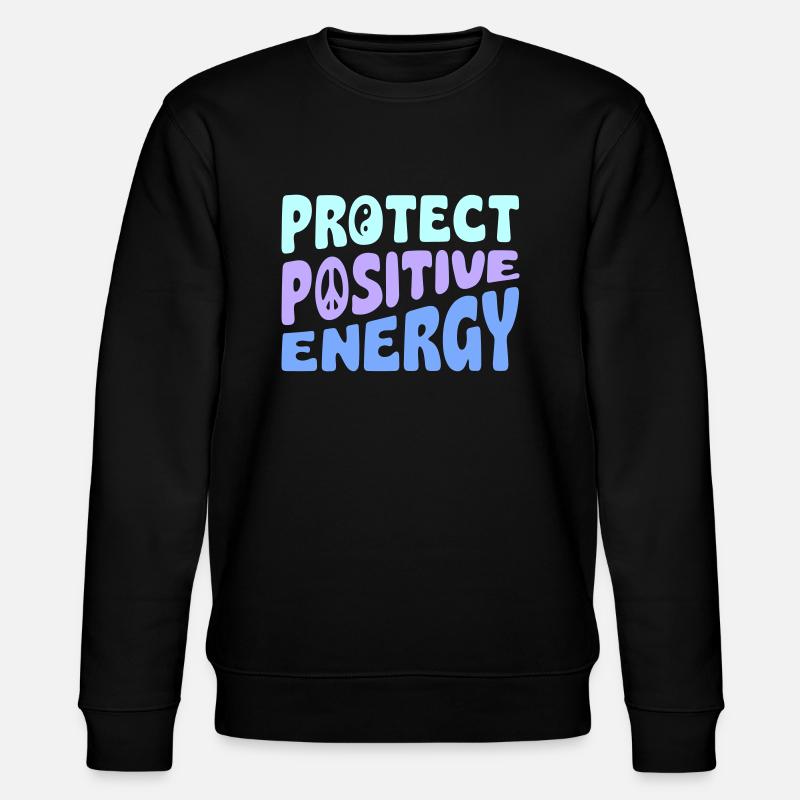 Protect Positive Energy - Stanley/Stella Unisex Bio-Sweatshirt CHANGER  - Schwarz