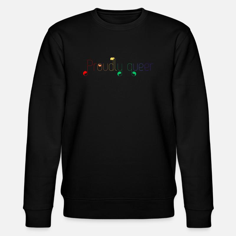 Stolz auf queer - Stanley/Stella Unisex Bio-Sweatshirt CHANGER  - Schwarz