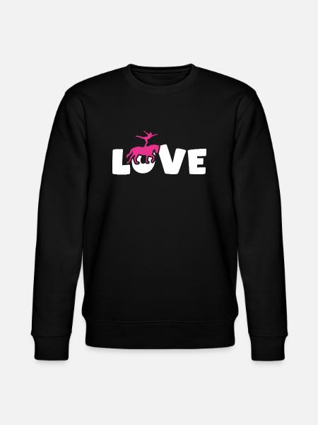 Loves Horse Vaulting Gift - Stanley/Stella CHANGER Unisex Organic Sweatshirt - black