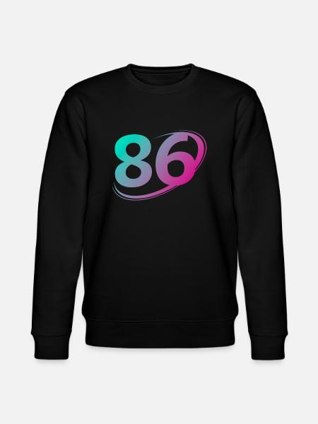 Nummer 86 mehrfarbig - Stanley/Stella Unisex Bio-Sweatshirt CHANGER  - Schwarz