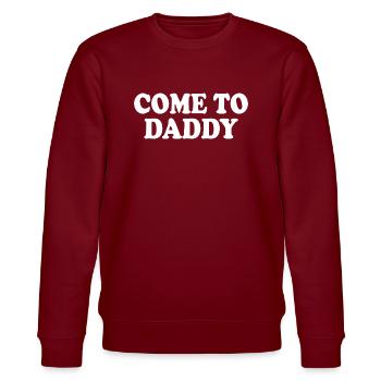come to daddy - Stanley/Stella Unisex Bio-Sweatshirt CHANGER  - Burgunderrot - Vorne - Nik (191cm) & Marisol (170cm)