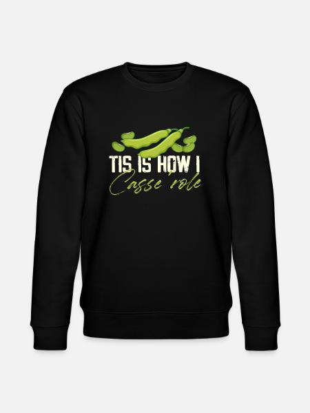 Funny Casserole Bean Design - Stanley/Stella CHANGER Unisex Organic Sweatshirt - black