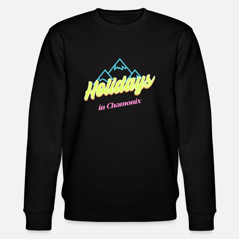 80's Hliday in Chamonix - Stanley/Stella CHANGER Unisex Organic Sweatshirt - black
