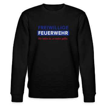 Freiwillige Feuerwehr - Stanley/Stella Unisex Bio-Sweatshirt CHANGER  - Schwarz - Vorne - Nik (191cm) & Marisol (170cm)