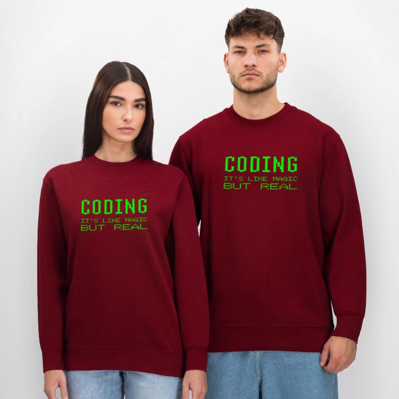 Coder c'est comme de la magie mais une vraie blague de programmation Sweat bio CHANGER Stanley/Stella Unisexe