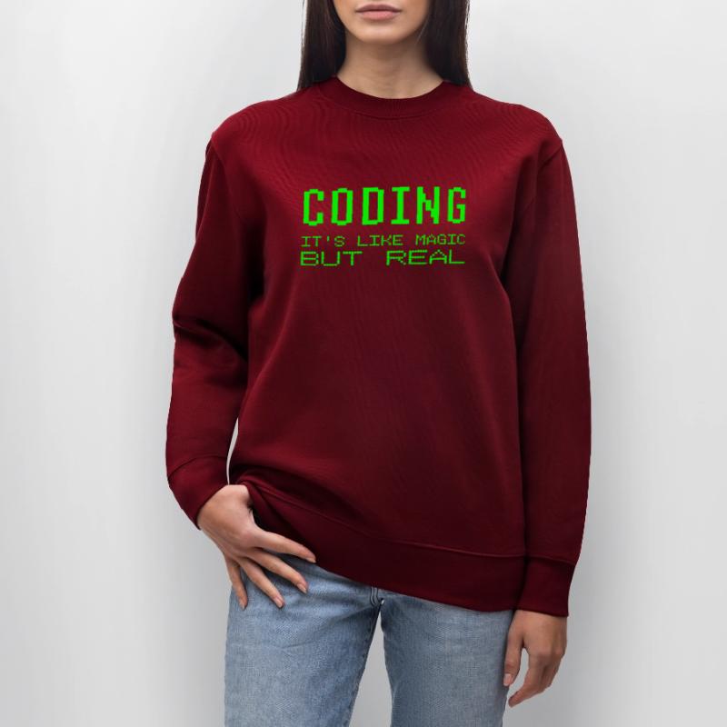 Coder c'est comme de la magie mais une vraie blague de programmation Sweat bio CHANGER Stanley/Stella Unisexe
