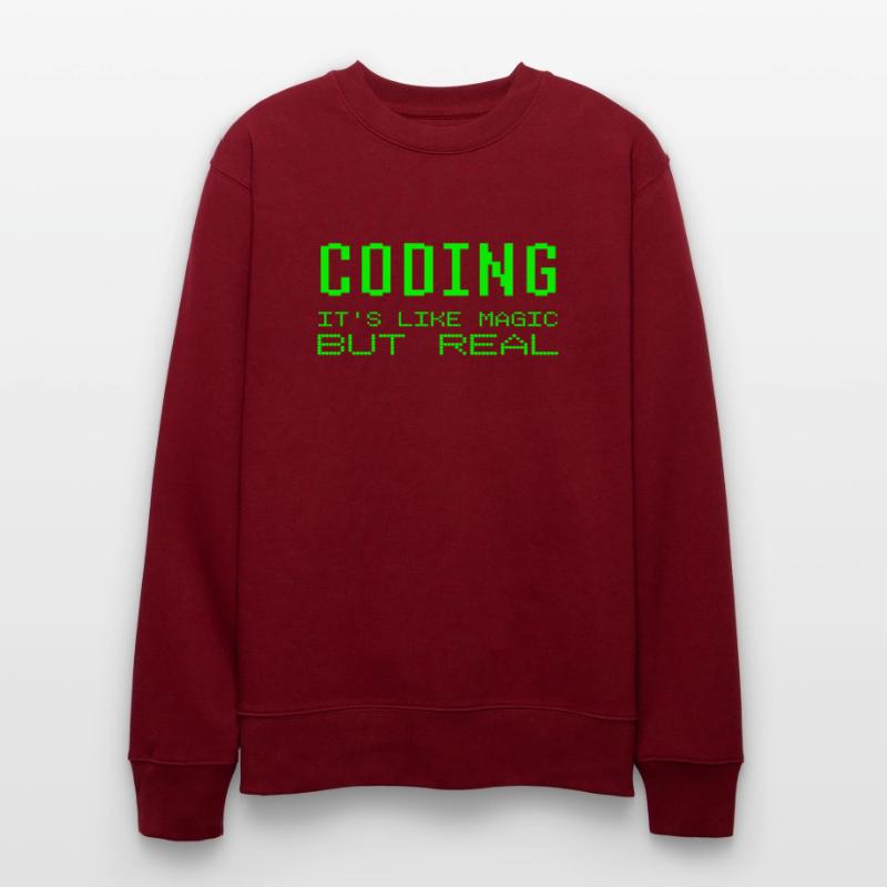 Coder c'est comme de la magie mais une vraie blague de programmation Sweat bio CHANGER Stanley/Stella Unisexe