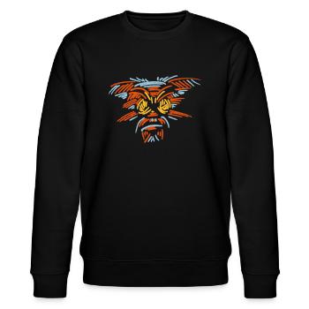 Streifen Kunstkopf - Stanley/Stella Unisex Bio-Sweatshirt CHANGER  - Schwarz - Vorne - Nik (191cm) & Marisol (170cm)