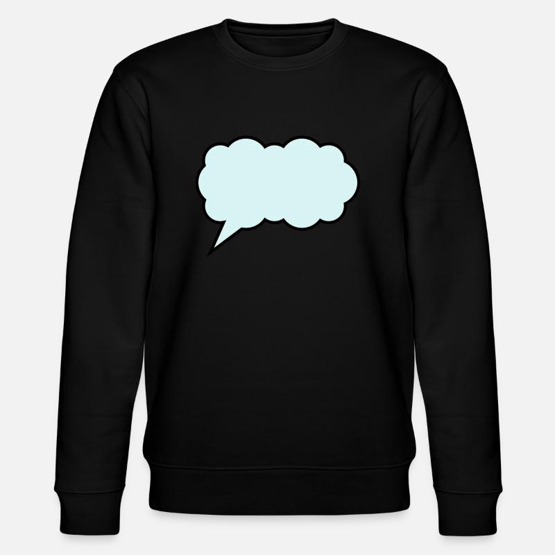 cloud bubble design - Stanley/Stella CHANGER Unisex Organic Sweatshirt - black