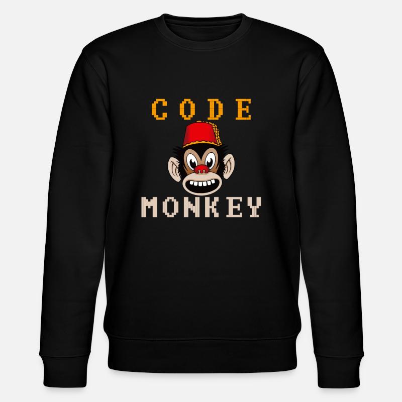 Code monkey - Stanley/Stella CHANGER Unisex Organic Sweatshirt - black