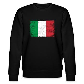 Italien Flagge italienische Fahne für Patrioten - Stanley/Stella Unisex Bio-Sweatshirt CHANGER  - Schwarz - Vorne - Nik (191cm) & Marisol (170cm)