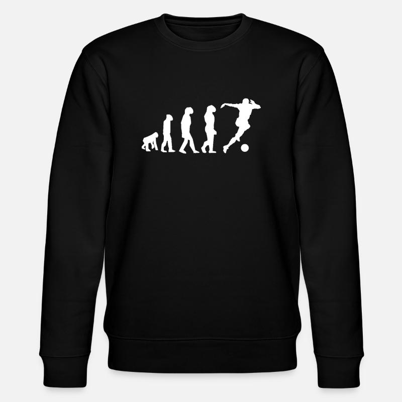 Entwicklung des Fußballs - Stanley/Stella Unisex Bio-Sweatshirt CHANGER  - Schwarz
