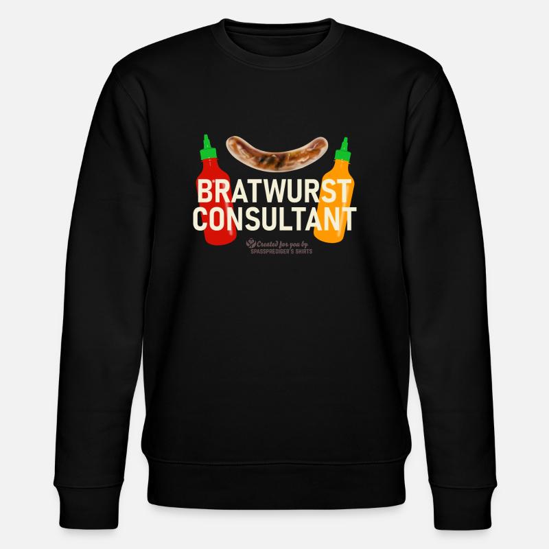 Grillspruch Bratwurst Consultant - Stanley/Stella Unisex Bio-Sweatshirt CHANGER  - Schwarz