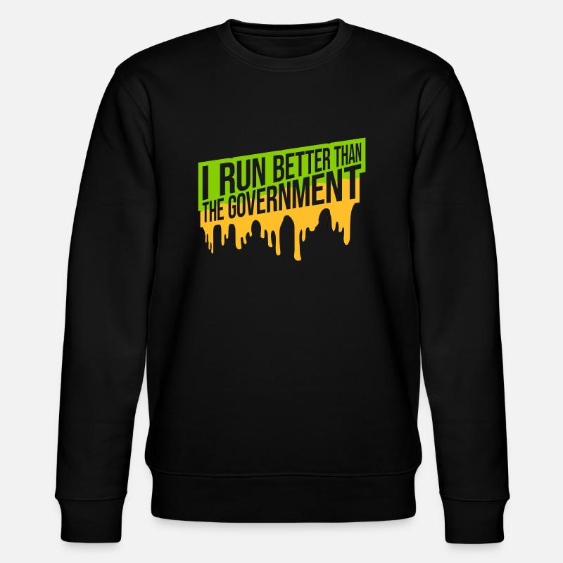 run better than government - Stanley/Stella Unisex Bio-Sweatshirt CHANGER  - Schwarz