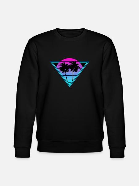 Retro Palm Trees - Stanley/Stella CHANGER Unisex Organic Sweatshirt - black