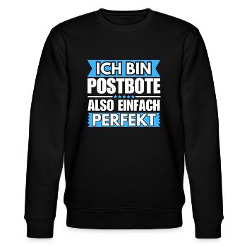 Einfach ein Perfekter Postbote - Stanley/Stella Unisex Bio-Sweatshirt CHANGER  - Schwarz - Vorne - Nik (191cm) & Marisol (170cm)