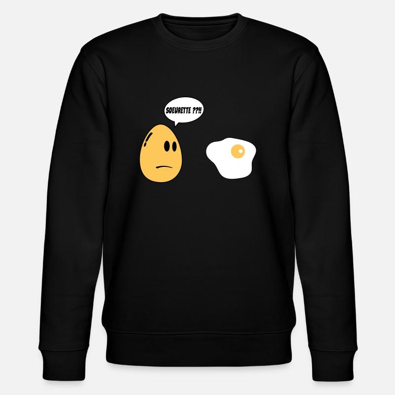 SOEURETTE oeuf - Sweat bio CHANGER Stanley/Stella Unisexe - noir