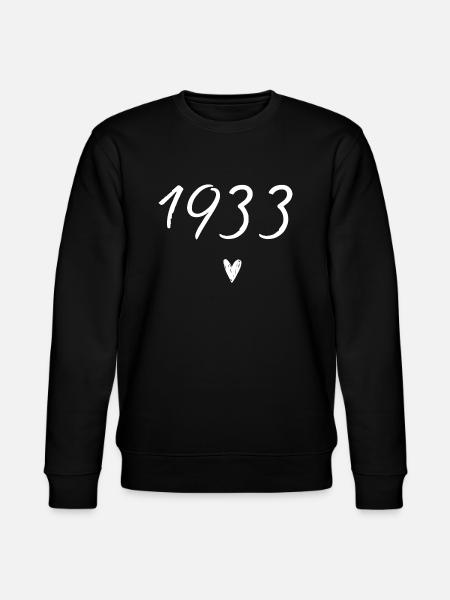1933 coeur anniversaire - Sweat bio CHANGER Stanley/Stella Unisexe - noir
