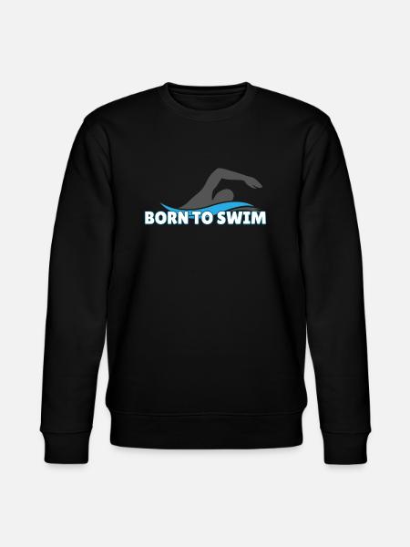 Born to swim - Stanley/Stella CHANGER Unisex Organic Sweatshirt - black
