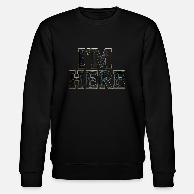 ich bin hier - Stanley/Stella Unisex Bio-Sweatshirt CHANGER  - Schwarz