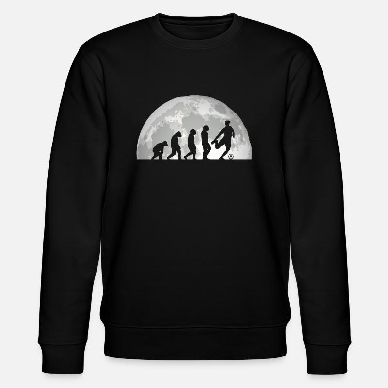 Fußballspieler Evolution Fußball - Stanley/Stella Unisex Bio-Sweatshirt CHANGER  - Schwarz