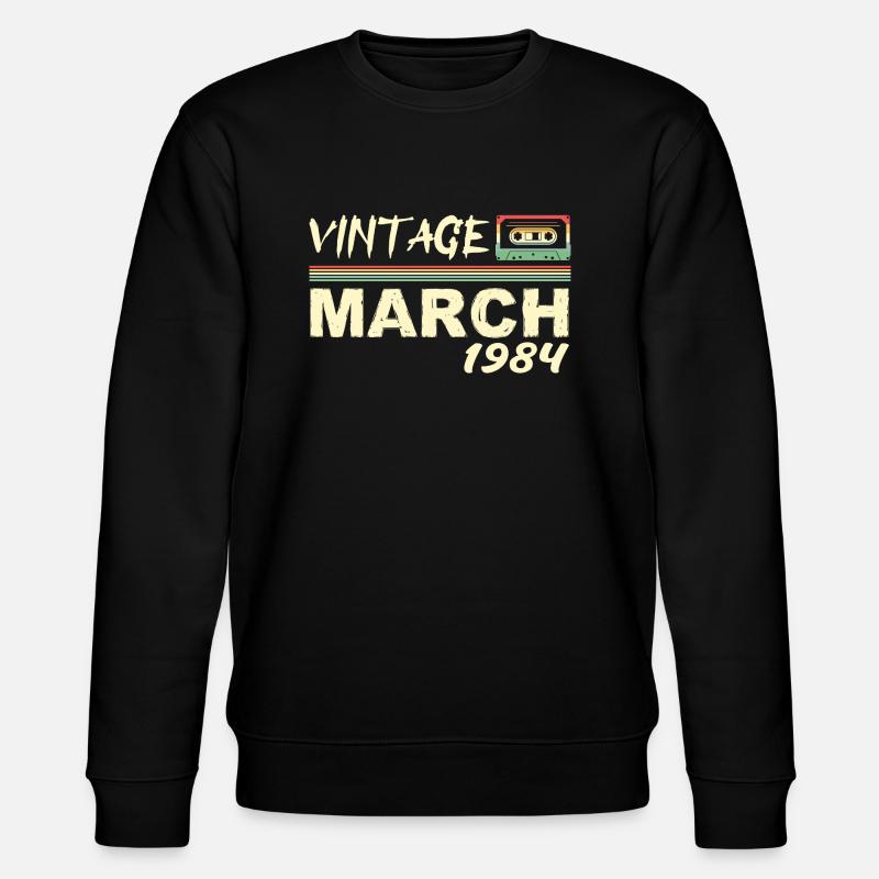 Mars 1984 - March 1984 - Stanley/Stella CHANGER Unisex Organic Sweatshirt - black