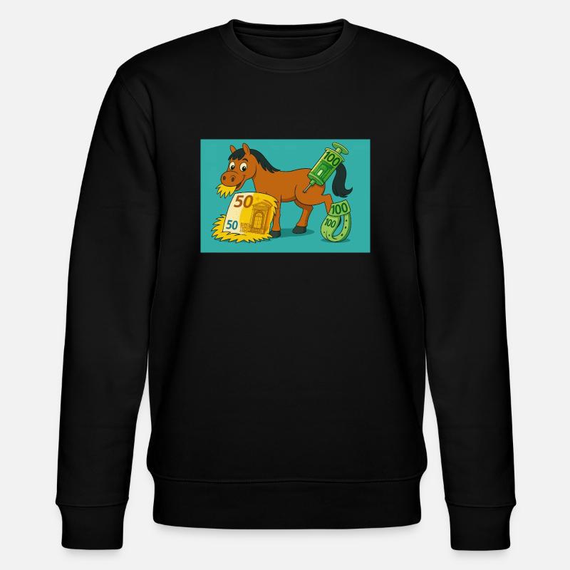 teures Pferd - Stanley/Stella Unisex Bio-Sweatshirt CHANGER  - Schwarz
