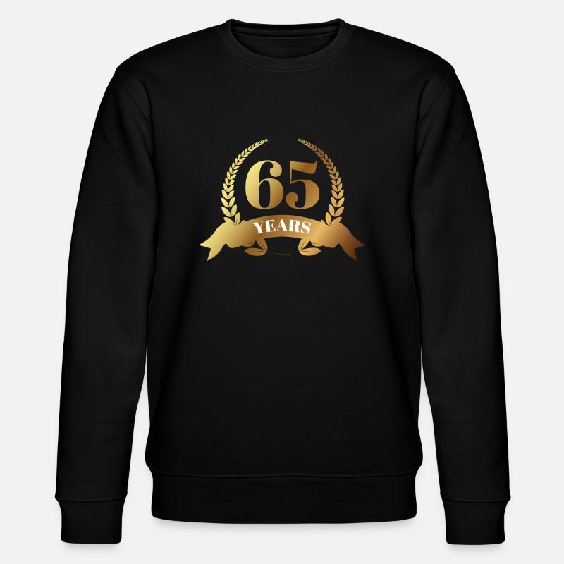 65e anniversaire: 65 ans - Sweat bio CHANGER Stanley/Stella Unisexe - noir