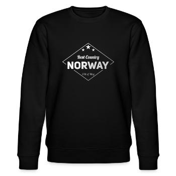 NORWAY - Stanley/Stella Unisex Bio-Sweatshirt CHANGER  - Schwarz - Vorne - Nik (191cm) & Marisol (170cm)