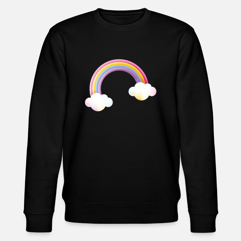 Smiley Rainbow - Stanley/Stella Unisex Bio-Sweatshirt CHANGER  - Schwarz