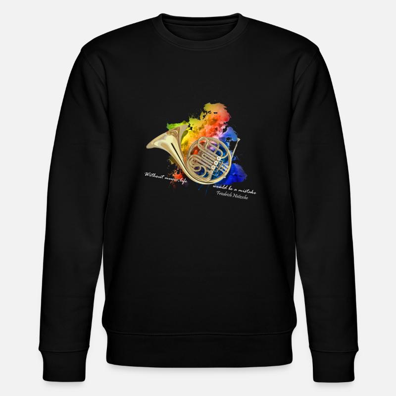 bugle - Stanley/Stella CHANGER Unisex Organic Sweatshirt - black