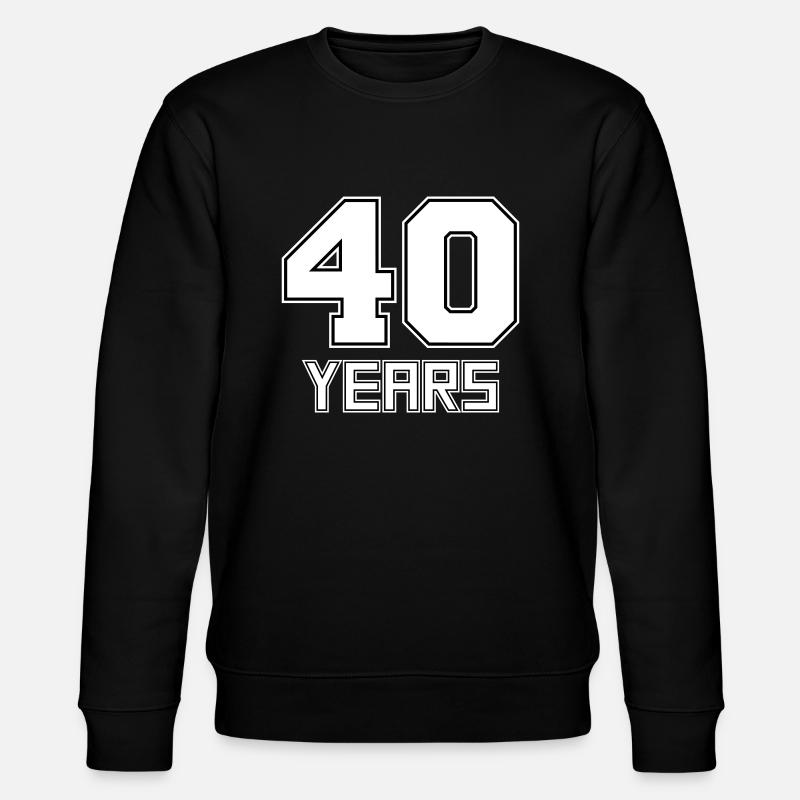 40 Jahre - Stanley/Stella Unisex Bio-Sweatshirt CHANGER  - Schwarz