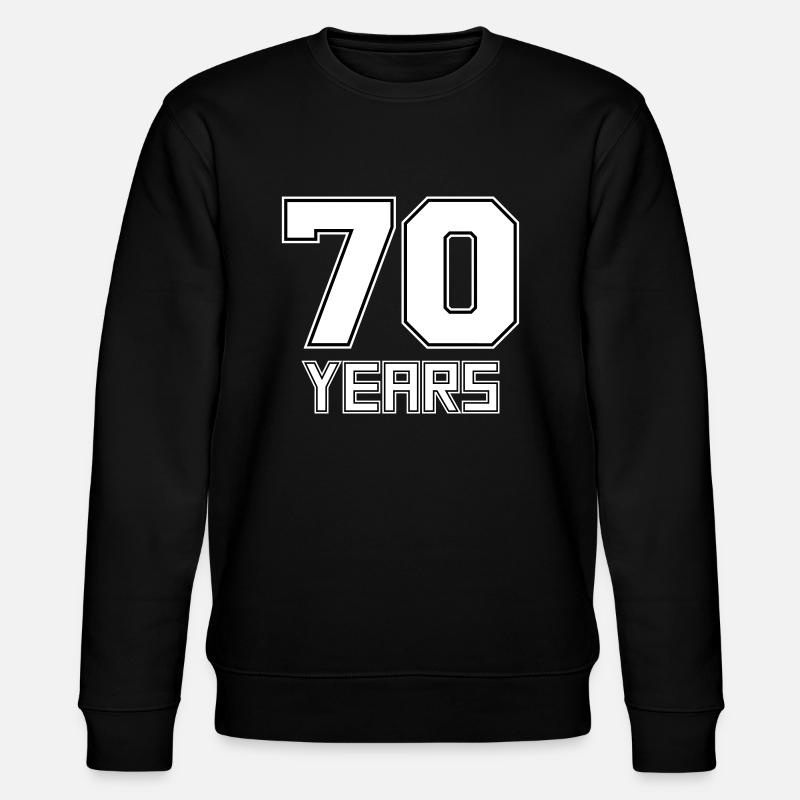 70 Jahre - Stanley/Stella Unisex Bio-Sweatshirt CHANGER  - Schwarz