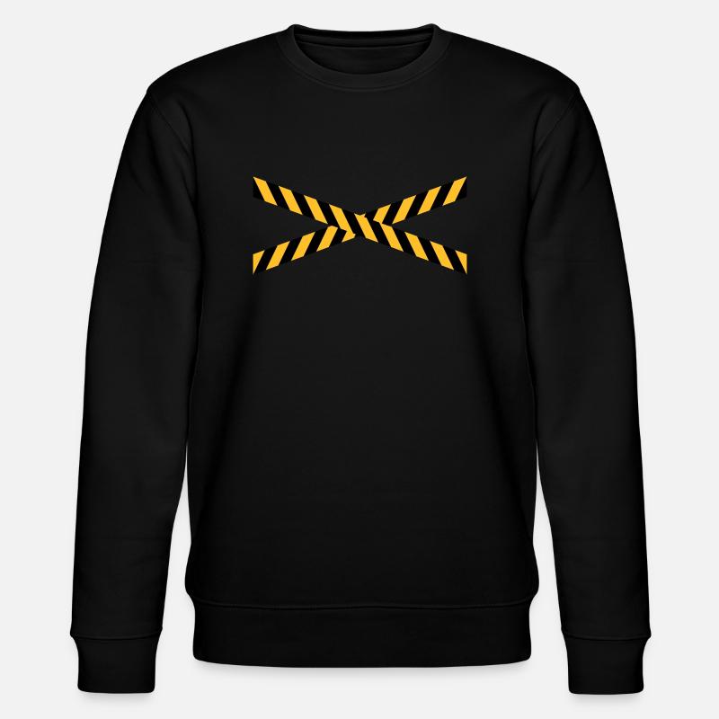 Line design caution tape - Stanley/Stella CHANGER Unisex Organic Sweatshirt - black