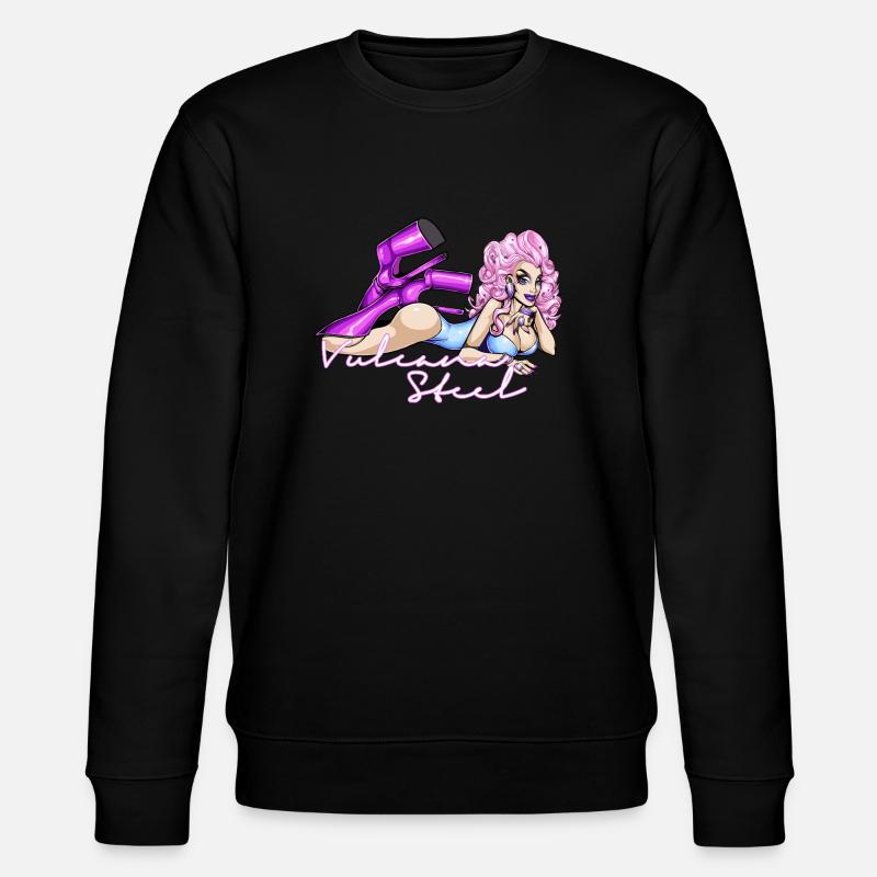 LETTRES BLANCHES EN ACIER VULCANA - Sweat bio CHANGER Stanley/Stella Unisexe - noir