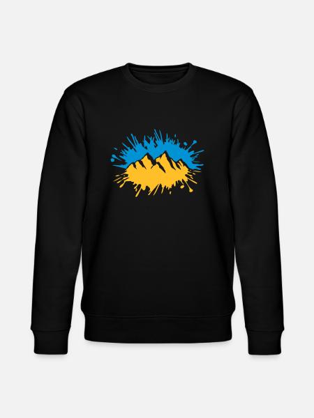 Bunt Farbklecks Berge Tropfen - Stanley/Stella Unisex Bio-Sweatshirt CHANGER  - Schwarz