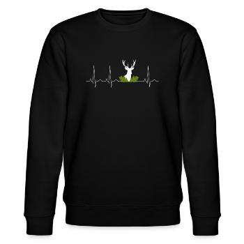 Jagd - Stanley/Stella Unisex Bio-Sweatshirt CHANGER  - Schwarz - Vorne - Nik (191cm) & Marisol (170cm)