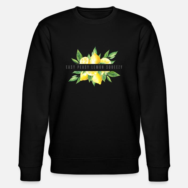 Easy Peasy Lemon Squeezy - Stanley/Stella CHANGER Unisex Organic Sweatshirt - black