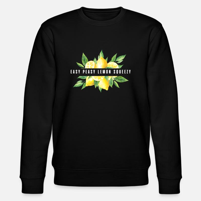 Easy Peasy Lemon Squeezy - Stanley/Stella CHANGER Unisex Organic Sweatshirt - black