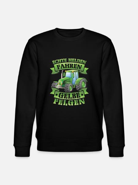 Echte helden fahren gelbe felgen - Stanley/Stella Unisex Bio-Sweatshirt CHANGER  - Schwarz