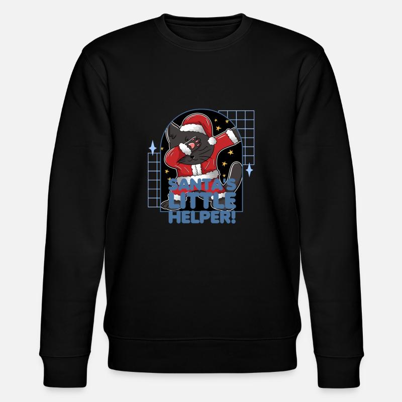 Le petit assistant du Père Noël Chat Noël - Sweat bio CHANGER Stanley/Stella Unisexe - noir