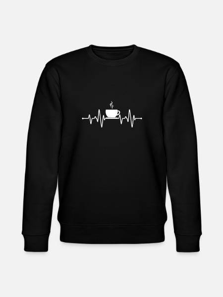 Coffee Heartbeat - Stanley/Stella CHANGER Unisex Organic Sweatshirt - black